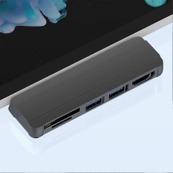 Til Microsoft Surface Pro 6 Pro 5 Pro 4 Dock Hub 5 i 1 Svart