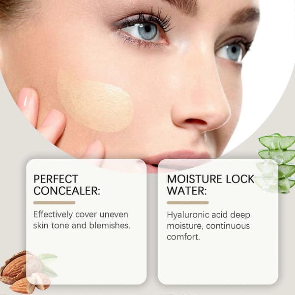 Heat-Changing Concealer Foundation Moisturizes Naturally Face With A Light And Long-Lasting Moisturizing Foundation