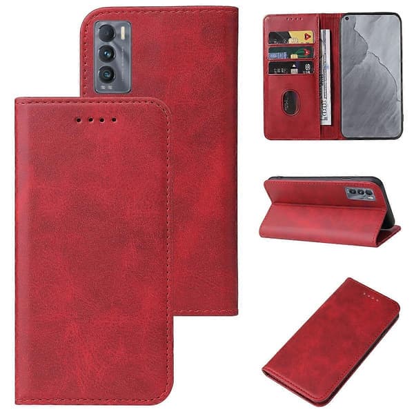 Til Realme GT Master Magnetisk Lukning Læder Telefoncover (Rød)