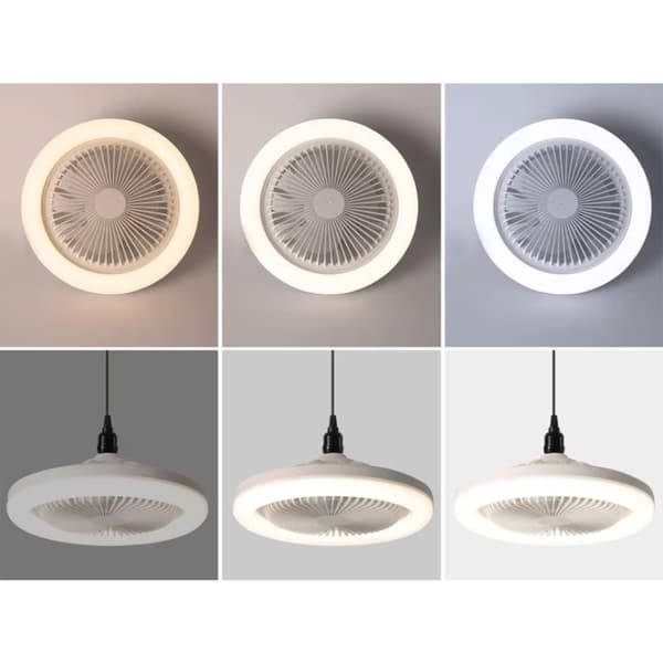 Ceiling fan with LED lighting and remote control – 360 degree rotation