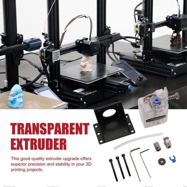 Til Vyper Transparent ekstrudergear, 3D-printertilbehør 3D-printer Transparent ekstruder As Shown