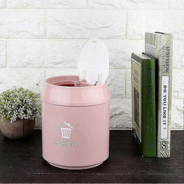 Compact Desktop Trash Can, Mini Dustbin with Lid for Home, Workplace, and Living Room