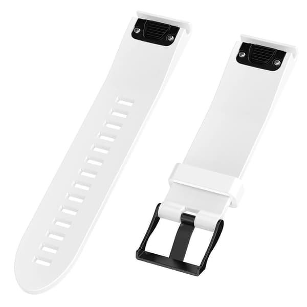 Til Garmin Fenix5 (22mm) Silikone Urrem (Hvid)