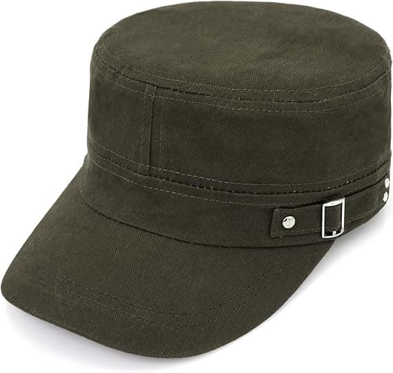 Unisex Military Cap, Flat Cap, Adjustable Military Academy Cap, Basic Baseball Cap