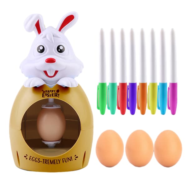 Easter Egg Decoration Kit with Rabbit Shape, Easy-to-Use Egg Drawing Tool for Kids, Boys, Girls