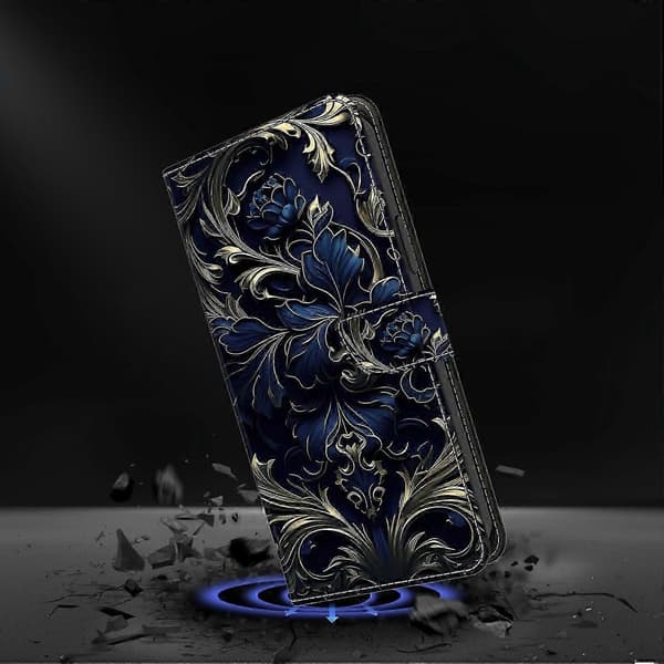 Til iPhone 16 Cover PU Læder Pung Telefoncover med Stativ (Stil C)