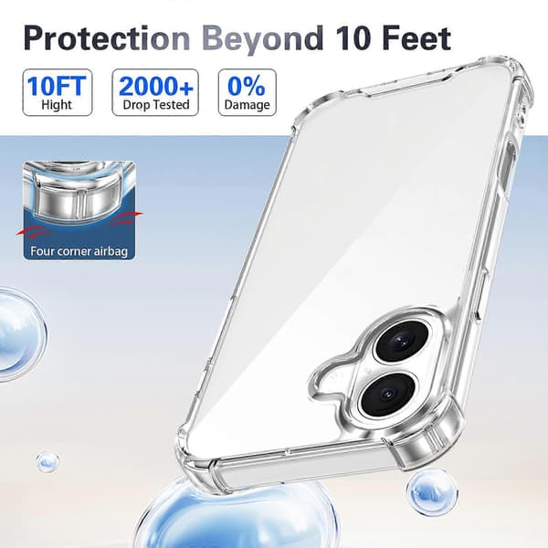 Four-Corner Shockproof Acrylic + TPU Phone Case (For iPhone 17)