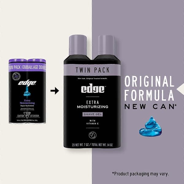 Edge Extra kosteuttava parranajogeeli kaksoispakkaus - 14oz A