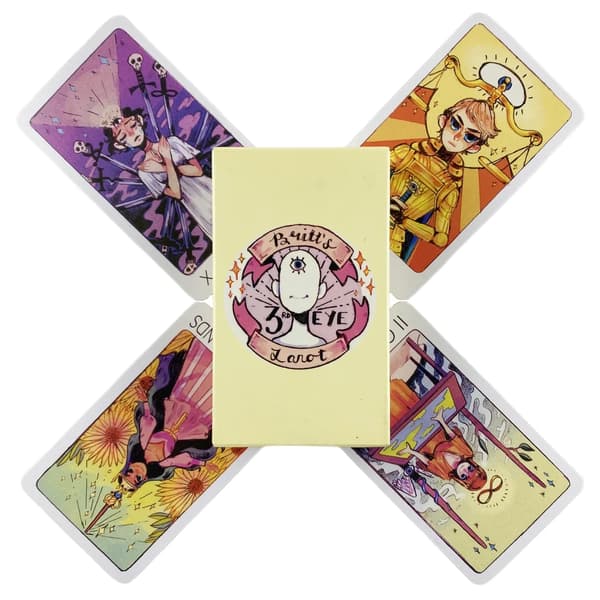 3RD Eye Tarotkort Spådomssæt Versionsudgave Oracle Brætspil til fest TT87