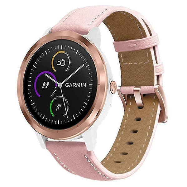 Ægte læder urrem til Garmin Forerunner 265S 255S Venu 2S 18mm_Specialtilbud