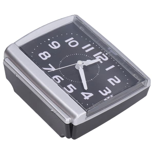 Square Silent Alarm Clock Simple Style Desk Clock Dorm Office Home Decor Black