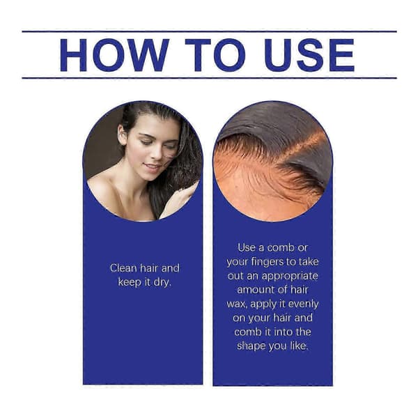Invisible Edge Control Wax med Bivax & Arganolja - Vårdande, Frissreducerande Hårgel för Spetsperuker & Naturlig Styling, 50g Resevänlig Förpackning