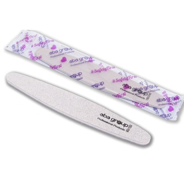 5-pack ABA Group - Nagelfil - 80/100 - Oval - Zebra grå