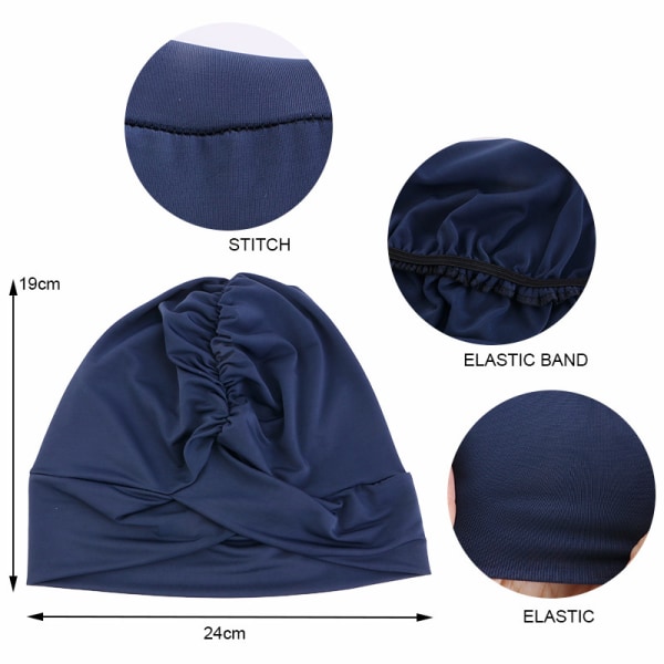 Cool elastisk cap cap (svart)