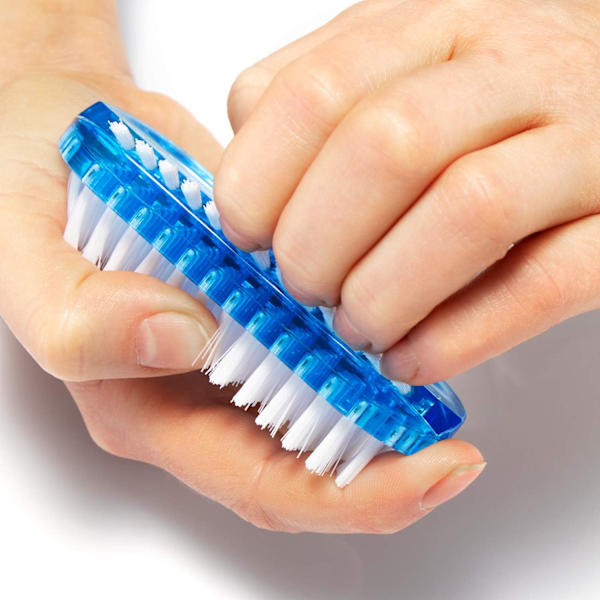 4-delad nagelrengörare i plast, dubbelsidig nagelrengörare, tårengörare, skrubber för män och kvinnor