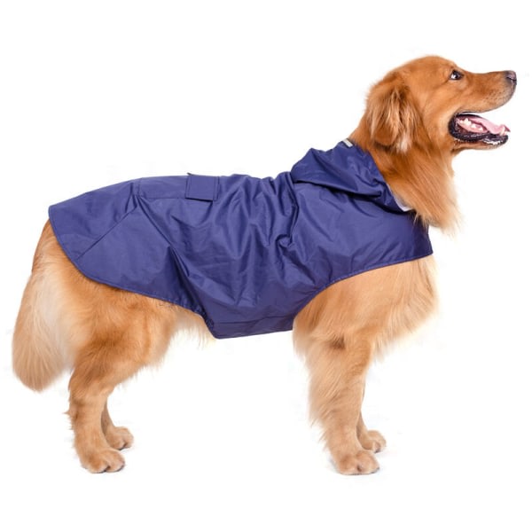 Poncho för hundkläder med reflexremsor, andas och justerbar blå 4XL