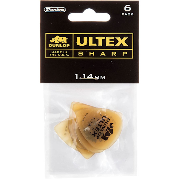 Rhino Horn Guitar Pick Standard Sharp, 1,14 mm, 6/pack