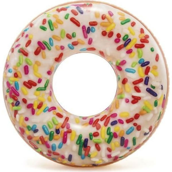 Uppblåsbar munkflotta med sockerströssel - 114 cm i diameter