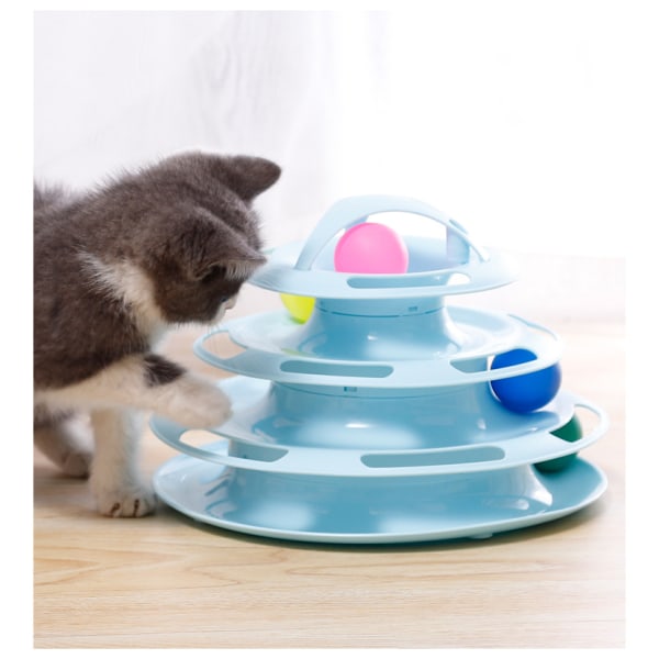 Skivspelare Fyra lager Pet Cat Toy