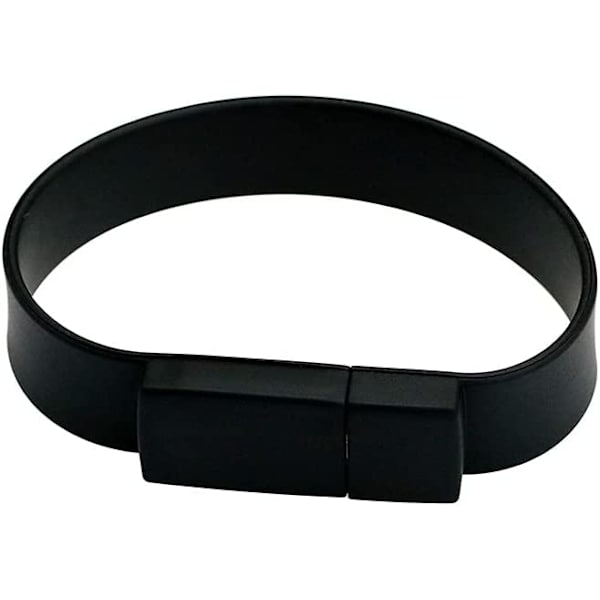 Bärbar vattentät armbandsdesign USB blixt, svart 128GB
