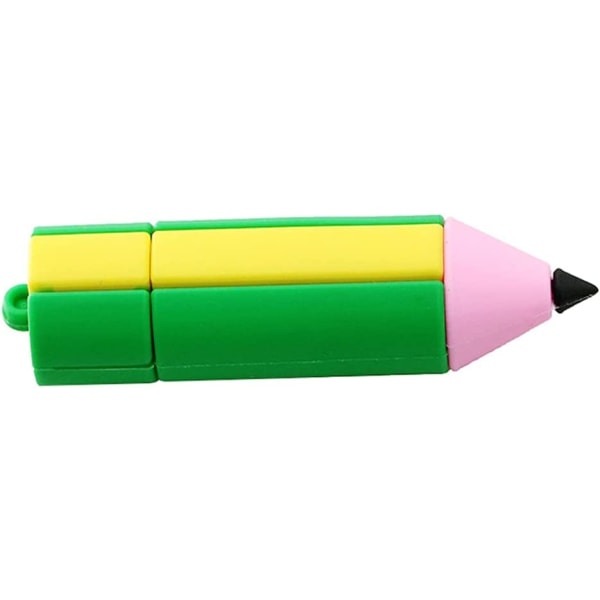 64GB Cartoon Flash Drive USB 2.0 Söt grön penna