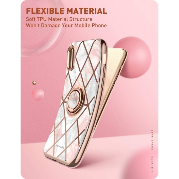 iPhone Xs / iPhone X Roterbar Ringhållare Kickstand Marmor