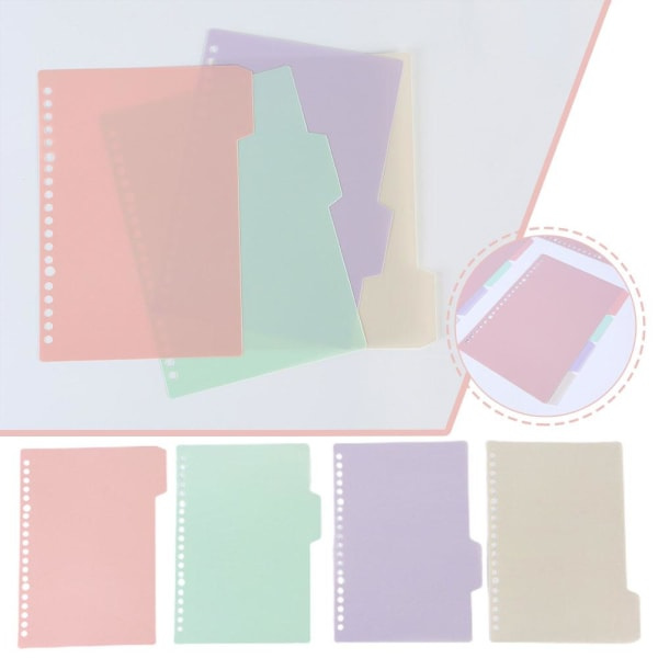 Pärm Avdelare Sida Lösblad Anteckningsbok Scrapbook Coil Book Sta A5 4ST