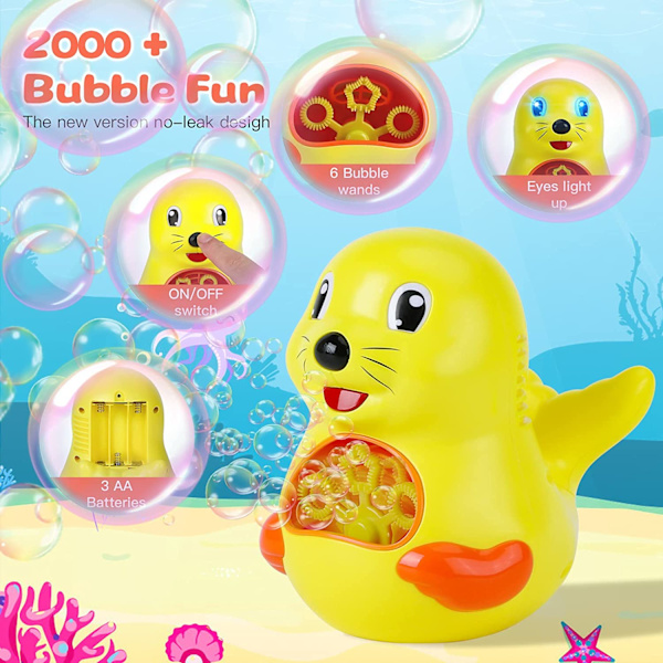 Söt Sea Lion Bubble Machine Gun för Lawn Party[Gul]