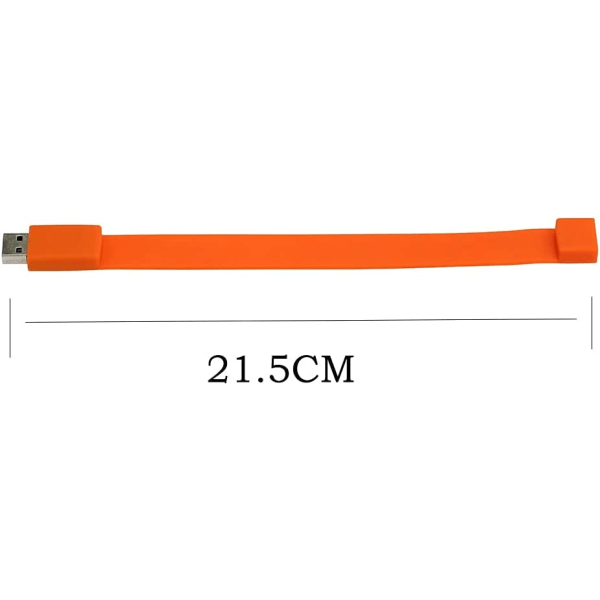 Bärbar vattentät armbandsdesign USB -blixt, orange 32GB