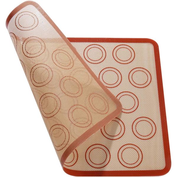 Macaron kaka bakmatta i silikon, non-stick matta stor 420×295mm lämplig för macarons/kakor