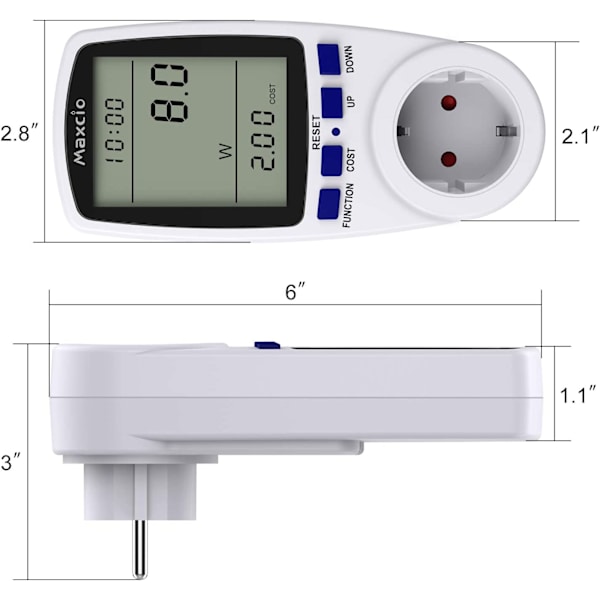 Dubbelhastighets elenergimätare, med LCD-skärmens datalagring, maximal power 3680W