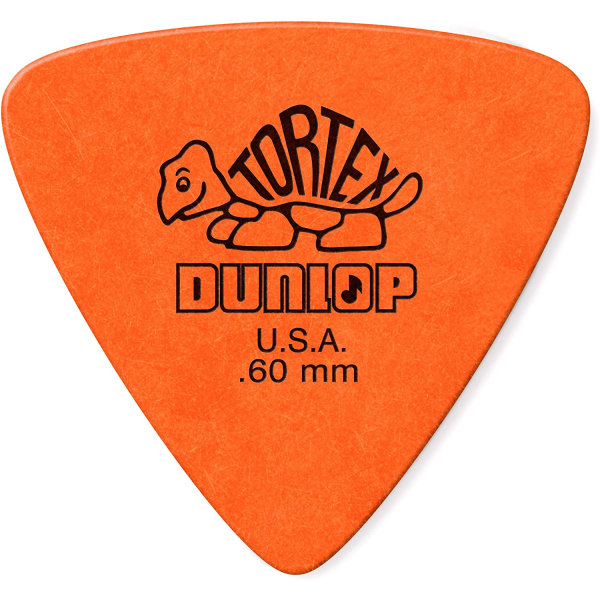 6-pack gitarrval sköldpaddsmönster, triangel, orange, ,60 mm