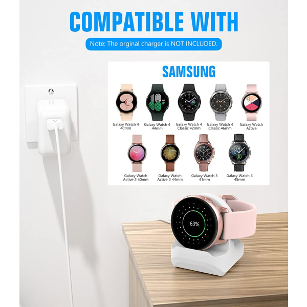 2Pack Laddningsställ kompatibel Samsung Galaxy Watch 4, Black