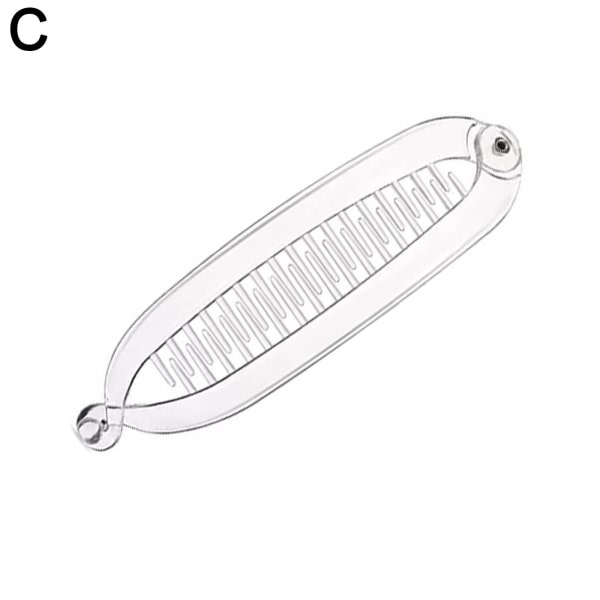 Banan hårklämma Corn Twist Comb Clamp Grip Slide Fish Banana Transparent One-size