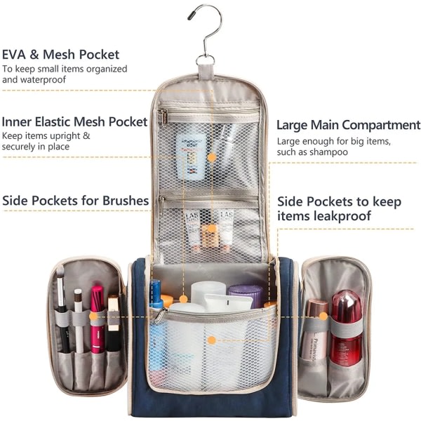 Hängande necessär för män och kvinnor - förvaringsväska för kosmetisk väska