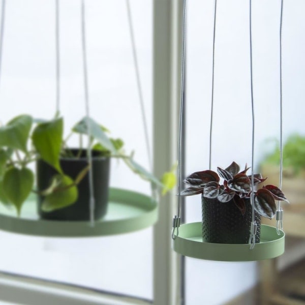 Esschert Design Hängande växtbricka rund grön s Grön