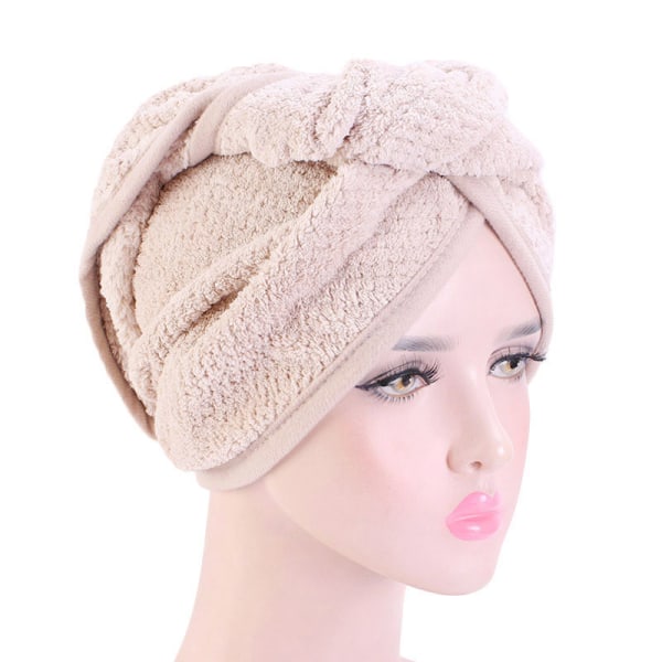 Mikrofiberhårhandduk, cap, cap (beige)