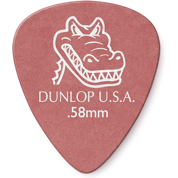 12-pack Standard ,58 mm röda gitarrplockar