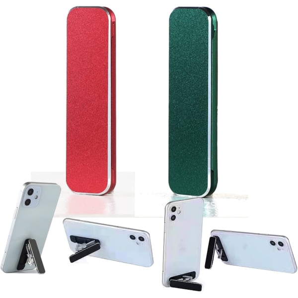 2st hopfällbar mobiltelefonhållare Multi-Angle Cradle röd+grön