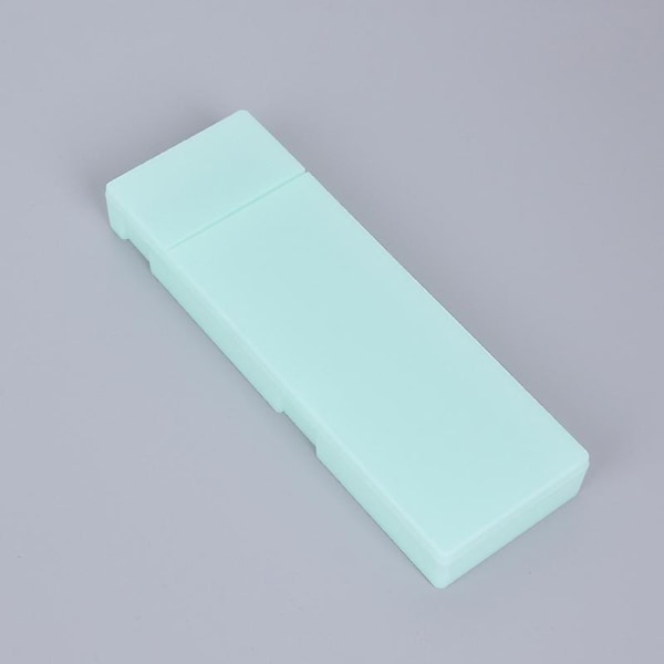 2 Styck Case för pappersvaror i plast (grön+klar färg)
