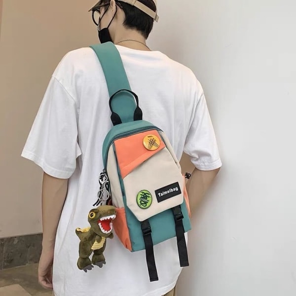 Fannyväska för män och kvinnor, cross-body axelväska, personlig ryggsäck för studenter, gorillahänge