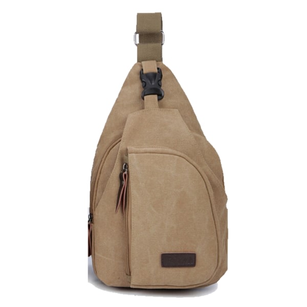 Canvas Sling Bag Crossbody Ryggsäck Vandring Dagsäck Ryggsäck för Small