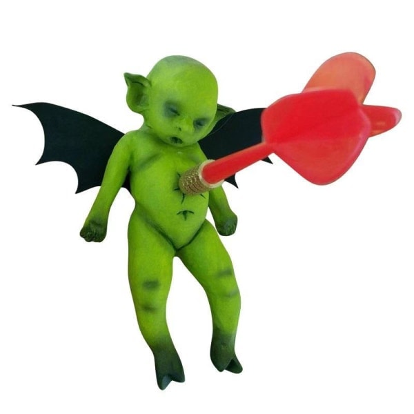Dart Devil Magnetisk dörrdekoration Halloween Dart Hängande prydnad Staty Game Room Grön