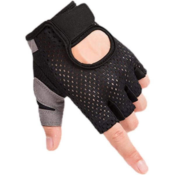 Halvfingerhandskar (svart-L)