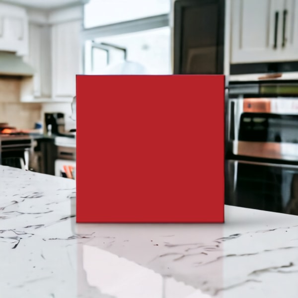 Kakeldekor 30-pack röd, blank, 15x15 cm