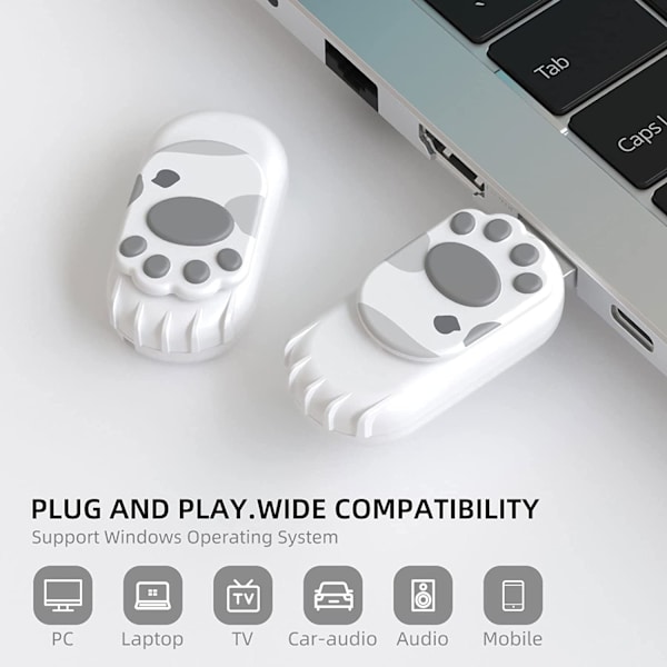 Swivel Paw Design Thumb Drives, Fold Memory (16GB, Grå)
