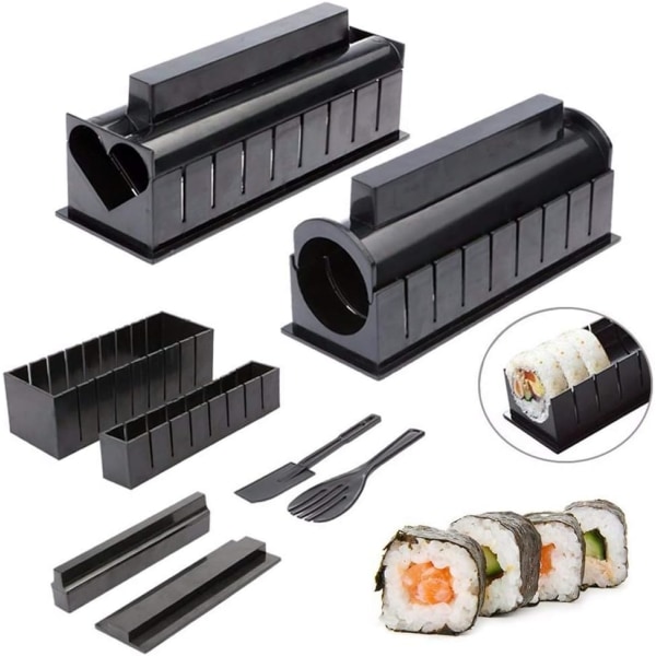 10-delade komplett Sushi Making Kit Gör själv Sushi Kit för nybörjare Enkel Sushi Maker