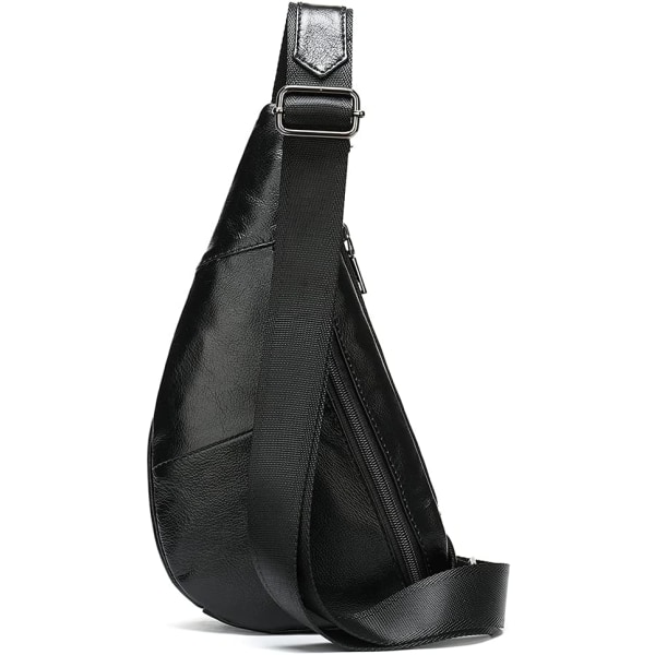 Axelremsväska i läder Crossbody Herr Dam Resor Utomhussporter, Ryggsäck