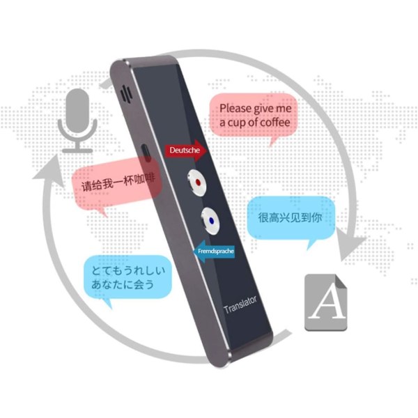 Intelligent Intelligent Voice Translator Simultan Translator Svart i realtid