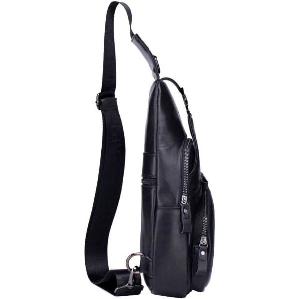 Axelremsväska i läder Crossbody Herr Dam Resor Utomhussporter, Ryggsäck
